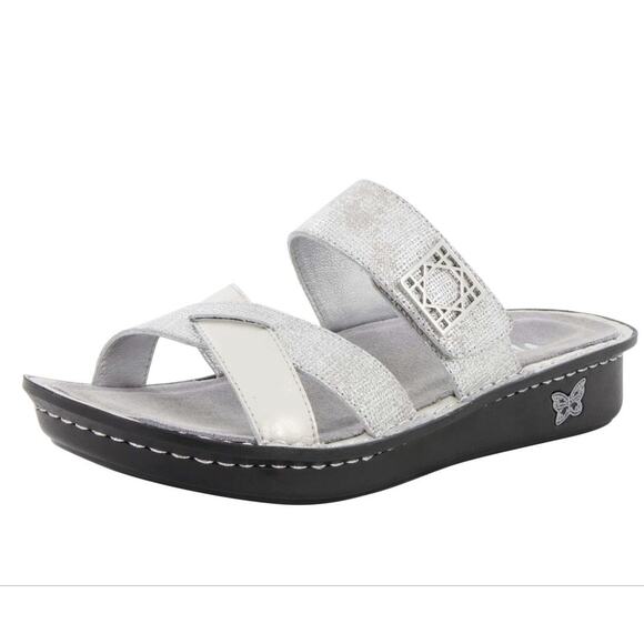 Alegria Shoes - Alegria Victoriah Ivory Sheen Women's Sandals 6 US